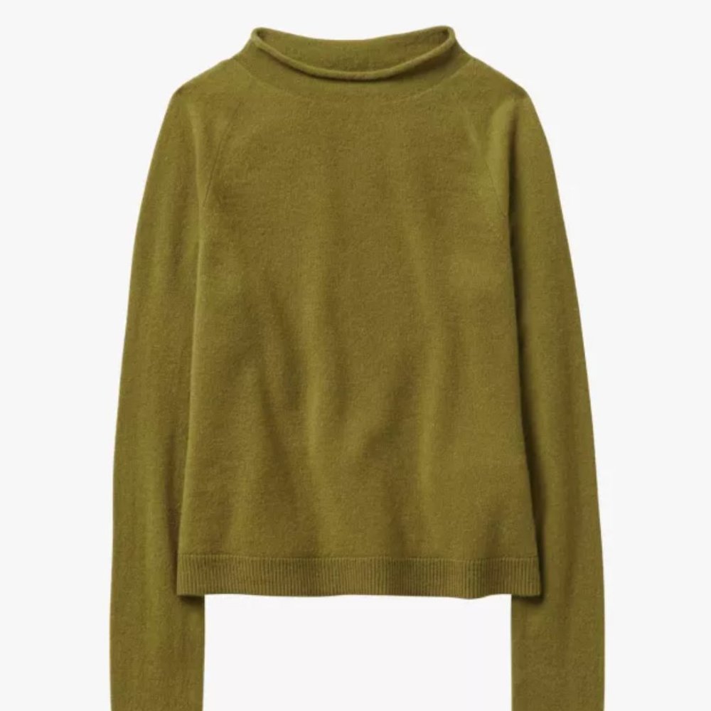 Toast Rae Wool Cashmere Blend Jumper (sweater) in Pear — size large